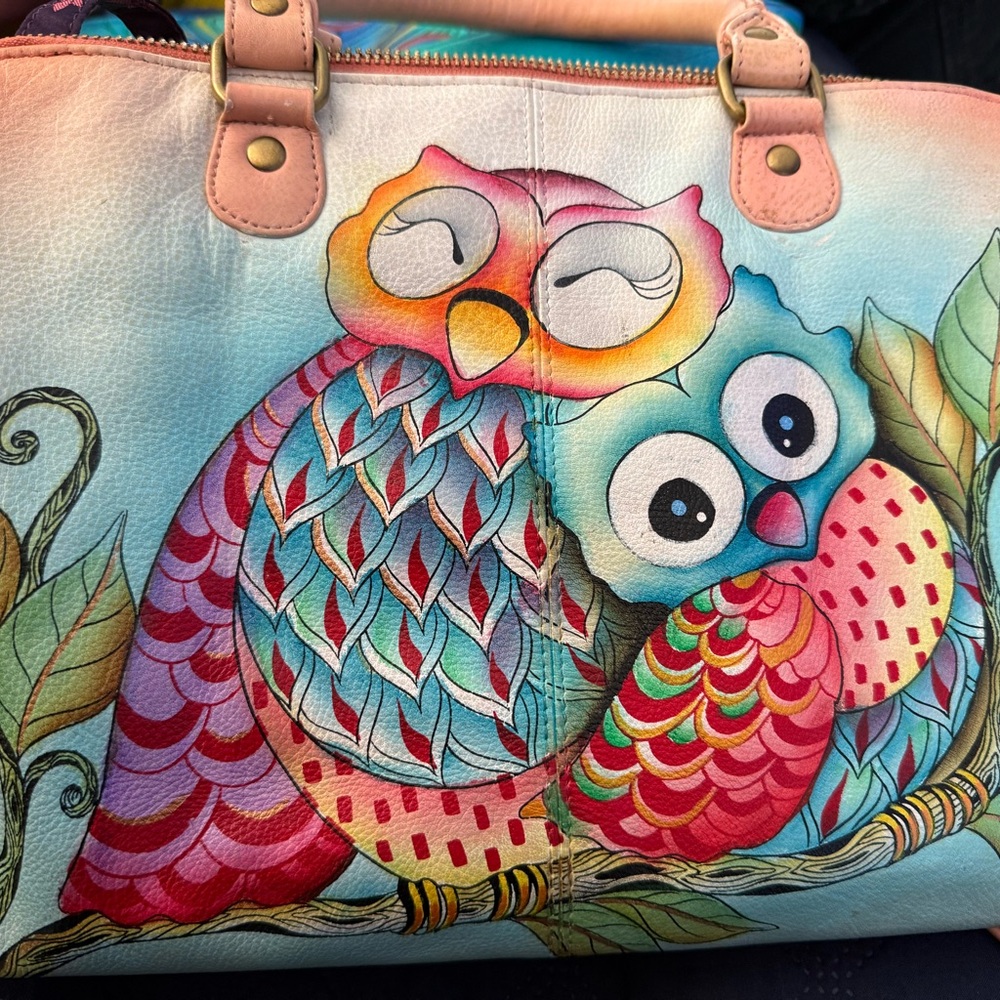 Anushka owl pastel bag